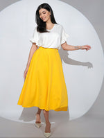 Fusta Alizée Soleil cu croi clos, buzunare si elastic pe talie