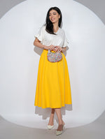 Fusta Alizée Soleil cu croi clos, buzunare si elastic pe talie