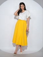 Fusta Alizée Soleil cu croi clos, buzunare si elastic pe talie