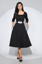 Rochia Allegra din jerseu de bumbac cu 3 eșarfe incluse