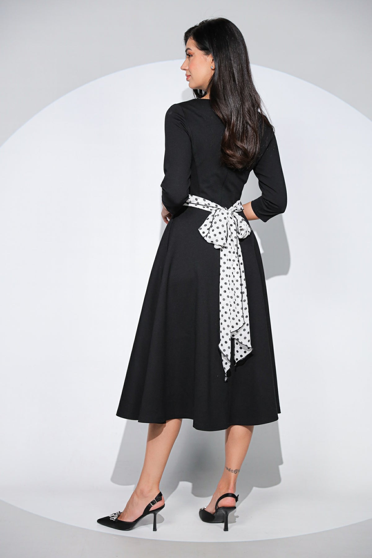 Rochia Allegra din jerseu de bumbac cu 3 eșarfe incluse