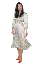 Rochie Livia vernil Monielle cu decolteu petrecut