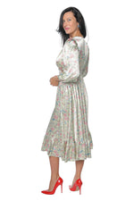 Rochie florală Livia vernil Monielle, croi feminin
