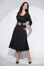 Rochia Allegra din jerseu de bumbac cu 3 eșarfe incluse